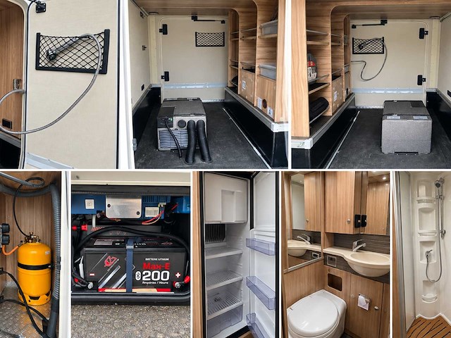 Hymer chassis mercedes-benz sprinter 4x4 mlt 580 4x4 motorhome / motorfiets rhône motorhome - afbeelding 15 van  45