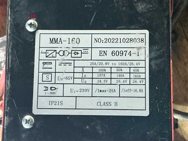 Hyperwelding mma-160 inverter tig lasapparaat - afbeelding 4 van  4