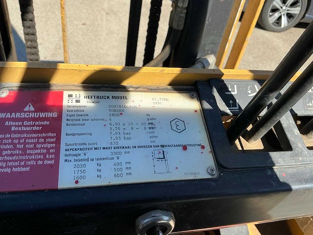 Hyster h1.75xl vorkheftruck - afbeelding 3 van  7