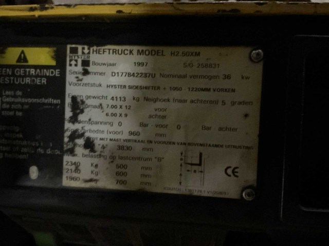 Hyster h2.50xm vorkheftruck - afbeelding 4 van  12
