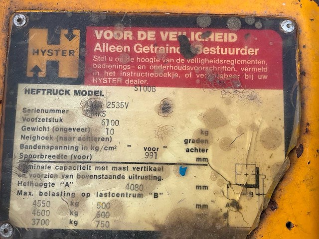 Hyster vorkheftruck 4.5t - afbeelding 13 van  13