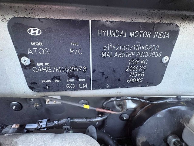 Hyundai - atos - 1.1i active joy - car - 2007 - afbeelding 15 van  17