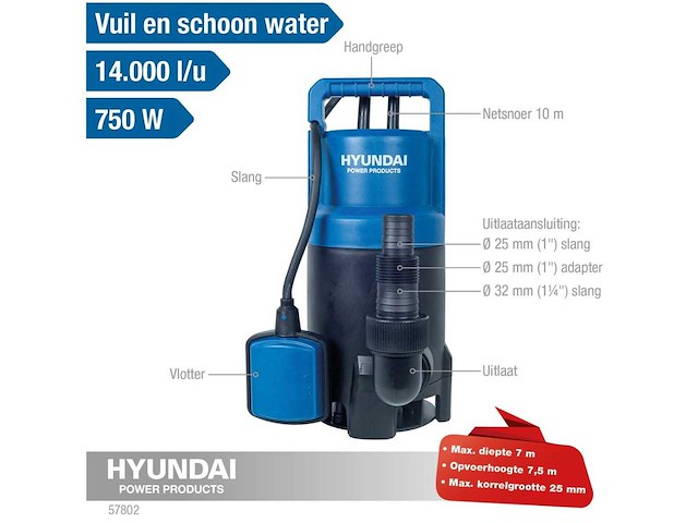 Hyundai dompelpomp - afbeelding 1 van  2