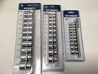 Hyundai dopsleutelsets 1/2 - 3/8 - 1/4 - afbeelding 2 van  3