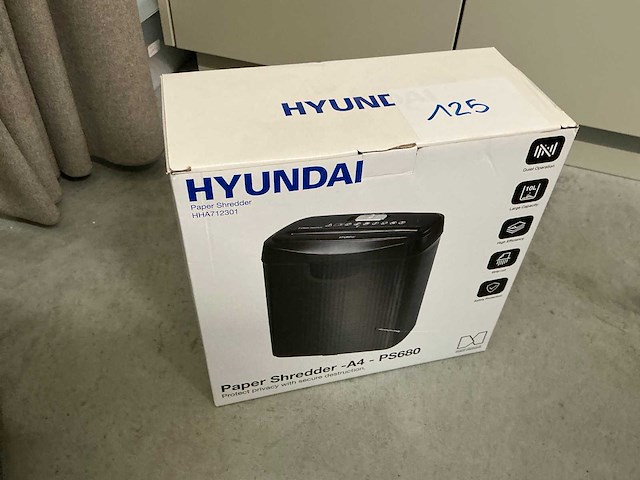 Hyundai hha712301 papier shredder - afbeelding 2 van  5