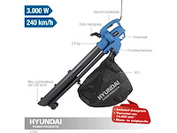 Hyundai homeline 3-in-1 bladblazer electrisch 3000w - bladzuiger met versnipperaar - afbeelding 2 van  2