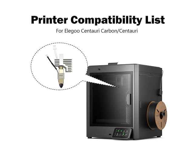 Hzdadeve 0,4 mm gehard staal keramiek hotend (2 stuks) - afbeelding 4 van  5