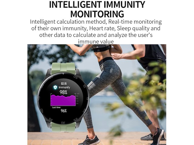 Hzih watch p3 (46 mm) smartwatch, 1.28 inch display with 3d glass screen, bluetooth calls, p3-hz321, one size - afbeelding 3 van  5