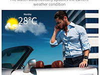 Hzih watch p3 (46 mm) smartwatch, 1.28 inch display with 3d glass screen, bluetooth calls, p3-hz321, one size - afbeelding 5 van  5