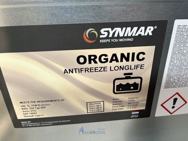 Ibc-container met plm 720 l antivries synmar - afbeelding 2 van  3