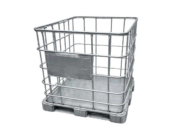 Ibc kooi metalen stapelkratten palletboxen (2x) - afbeelding 1 van  1