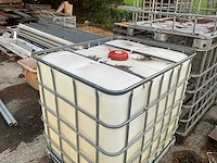 Ibc-vat compleet met 6 diverse lege kooien - afbeelding 3 van  5