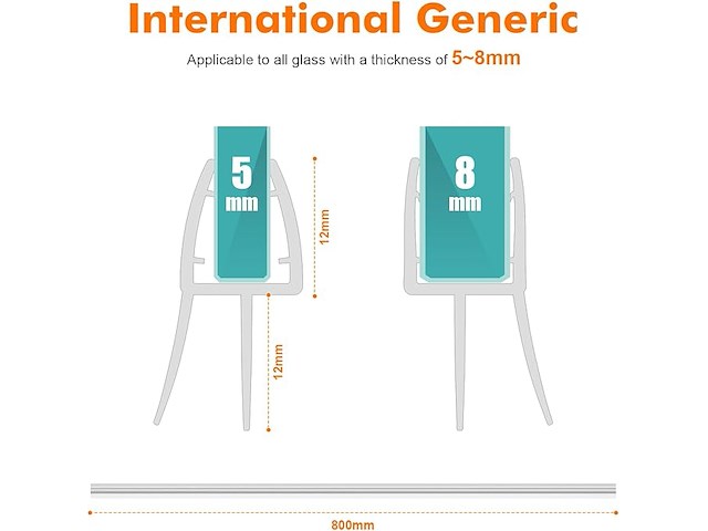 Ibergrif 2-pack glazen douchestrip - afbeelding 3 van  4