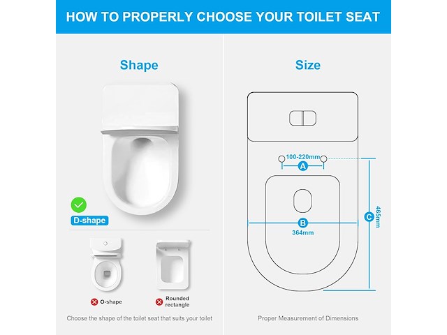 Ibergrif d-vorm toiletdeksel softclose - afbeelding 2 van  7