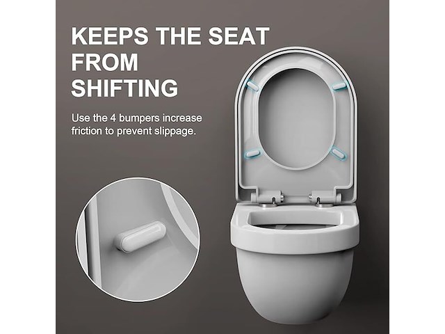 Ibergrif d-vorm toiletdeksel softclose - afbeelding 6 van  7