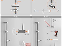 Ibergrif douchestang met zeepbakje - afbeelding 3 van  6