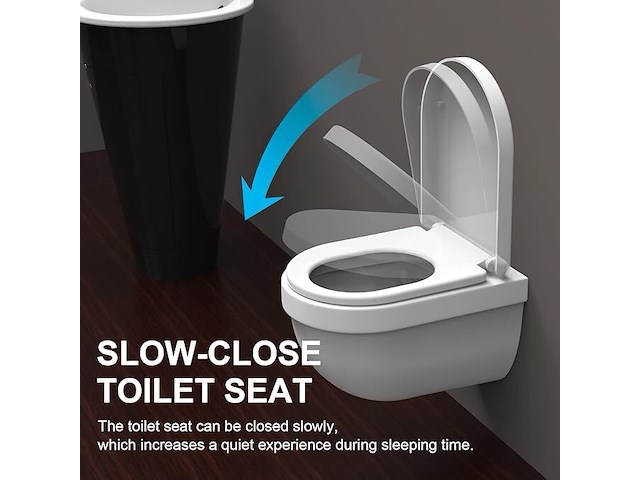 Ibergrif m41001 d-vorm toiletdeksel softclose - afbeelding 2 van  4