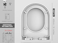 Ibergrif m41001 d-vorm toiletdeksel softclose - afbeelding 3 van  4