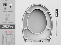 Ibergrif o-vormige toiletbril met softclose - afbeelding 4 van  4