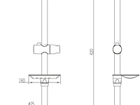 Ibergrif zelfklevend douchestangset - afbeelding 2 van  5