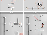 Ibergrif zelfklevend douchestangset - afbeelding 4 van  5
