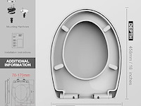 Ibergriff o-vormig wc bril wit softclose - afbeelding 2 van  2