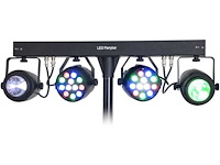 Ibiza - djlight60 - lichtstandaard met 2 rgbb par spotlights en 2 moon fower rvbba spotlights - 4-in-1 led-pakket - afbeelding 2 van  8