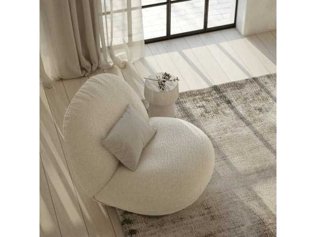 Ibiza fauteuil in krullend wol - iconisch organisch ontwerp - afbeelding 3 van  11