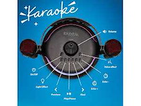 Ibiza karahome draagbare karaokespeler met 2 zwarte microfoons - afbeelding 4 van  6