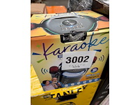 Ibiza karahome draagbare karaokespeler met 2 zwarte microfoons - afbeelding 6 van  6