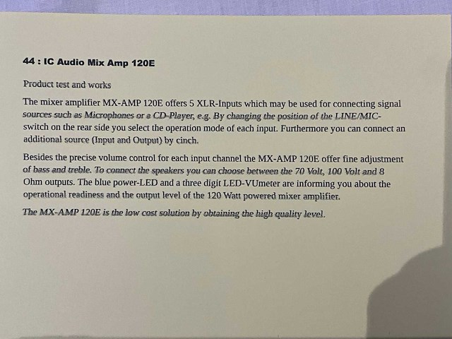 Ic audio mx-amp120e versterker - afbeelding 4 van  4