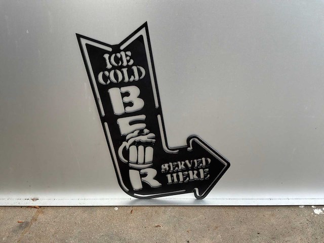 Ice cola beer here poederlak plaatstalen logo’s - afbeelding 1 van  1