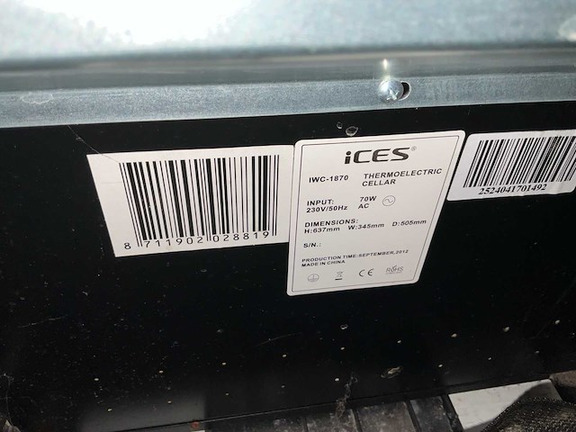 Ices iwc-1870 wijnopslagkast - afbeelding 7 van  7