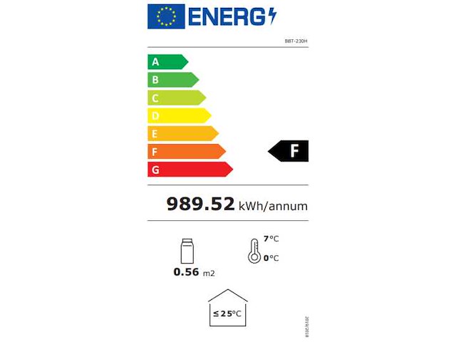 Iceshop - 2 led glazen deuren beenkoelkast 208l - 2 deurs begeleide koelkast - gekoeld - afbeelding 4 van  4