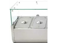 Iceshop - vitrine met gekoelde saladeingrediënten - 6 gn 1/3 bakken - breedte 1,4 m - koelkasttoonbank - afbeelding 2 van  4