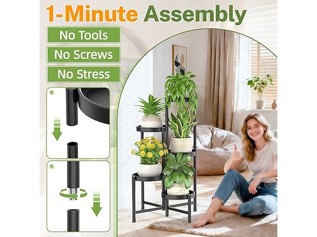 Idavosic.ly metalen plantenstandaard - afbeelding 4 van  4