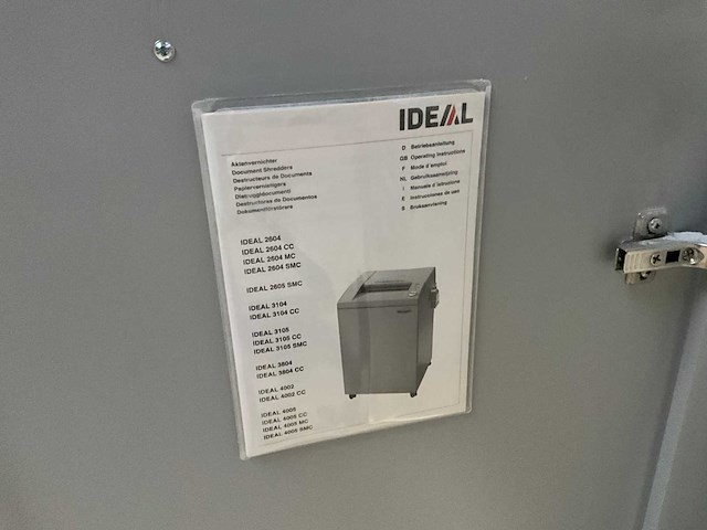 Ideal cross/cut 2604 mobiele papierversnipperaar - afbeelding 5 van  6