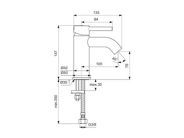 Ideal standard - ceraline - mengkraan - fountain tap - afbeelding 2 van  4