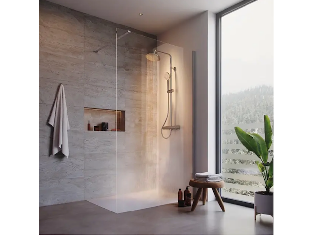 Ideal standard connect 2 - douchewand wetroom 70 cm, silver bright/helder glas k9375eo (nr. 15-16) - afbeelding 3 van  3