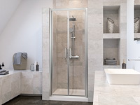 Ideal standard connect 2 - klapdeur 90 cm, silver bright/helder glas k9294eo (nr. 15-14) - afbeelding 1 van  3