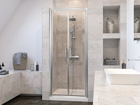 Ideal standard connect 2 - klapdeur 90 cm, silver bright/helder glas k9294eo (nr. 15-14) - afbeelding 1 van  3