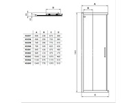 Ideal standard connect 2 - schuifdeur, 2-delig, 90 cm, silver bright/helder glas k9261eo (nr. 15-15) - afbeelding 3 van  3