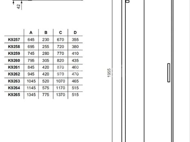 Ideal standard connect 2 - schuifdeur, 2-delig, 90 cm, silver bright/helder glas k9261eo (nr. 15-15) - afbeelding 3 van  3