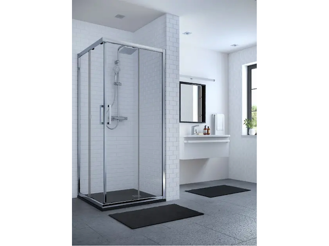 Ideal standard connect 2 - schuifdeur, 2-delig, 90 cm, silver bright/helder glas k9261eo (nr. 15-15) - afbeelding 3 van  3