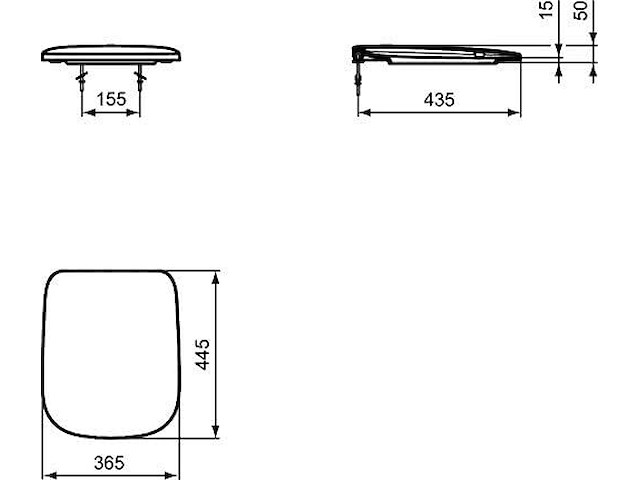 Ideal standard original slim toiletbril - afbeelding 2 van  4