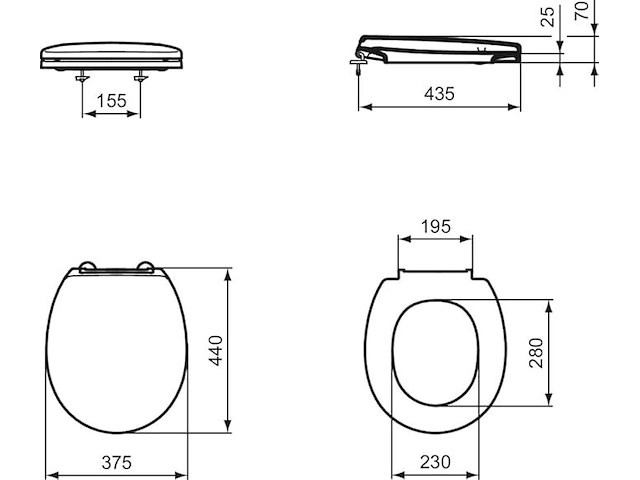 Ideal standard wc-bril - afbeelding 2 van  2