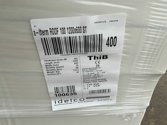 Idelco a-therm roof isolatiepanelen 100 mm dikte (50x) - afbeelding 7 van  7