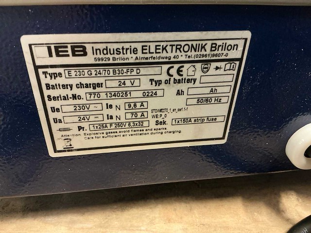 Ieb e 230 g 24/70 b30-fp d acculader - afbeelding 5 van  5