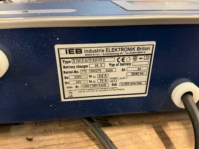 Ieb e 230 g 24/70 b30-fp d acculader - afbeelding 5 van  5