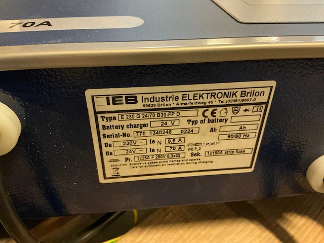 Ieb e 230 g 24/70 b30-fp d acculader - afbeelding 5 van  5